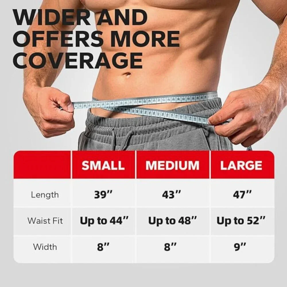 Men Sweat Band Belt & Waist Trainer for Stomach and Lower Belly - Sauna Waist